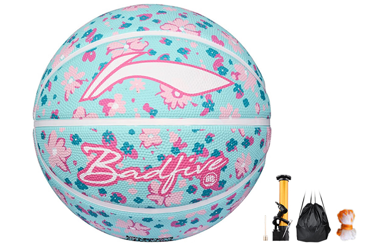Li Ning Rubber Basketball Turquoise Flower Fairy Size 5 Training