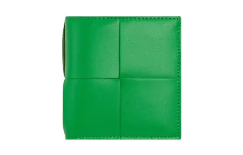 Bottega Veneta Cow Leather Wallet Small Men's Parrot Green