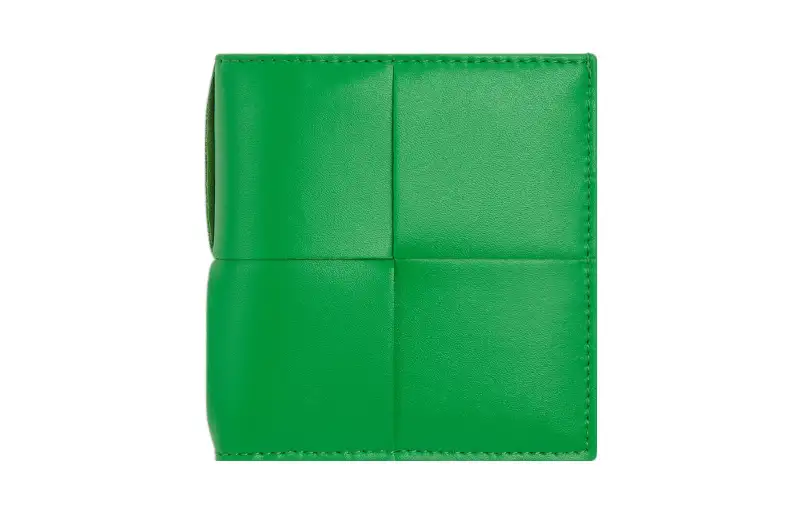 Bottega Veneta Cow Leather Wallet Small Men's Parrot Green