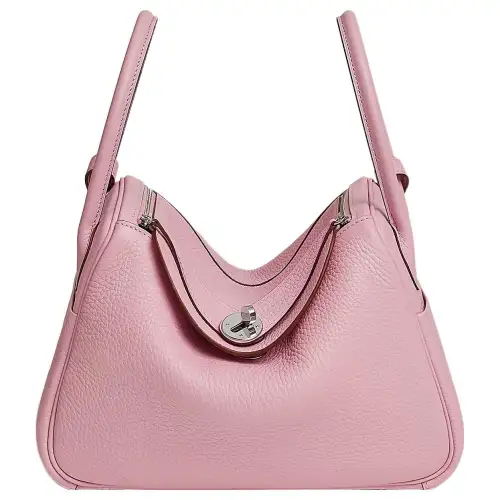 HERMES Lindy Taurillon Clemence Cow Leather Handbag 26 Women's X9 Mauve Sylvestre Mallow Purple