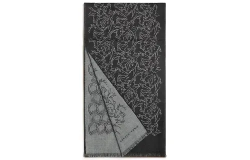 HERMES Knit Scarves Men's Gray