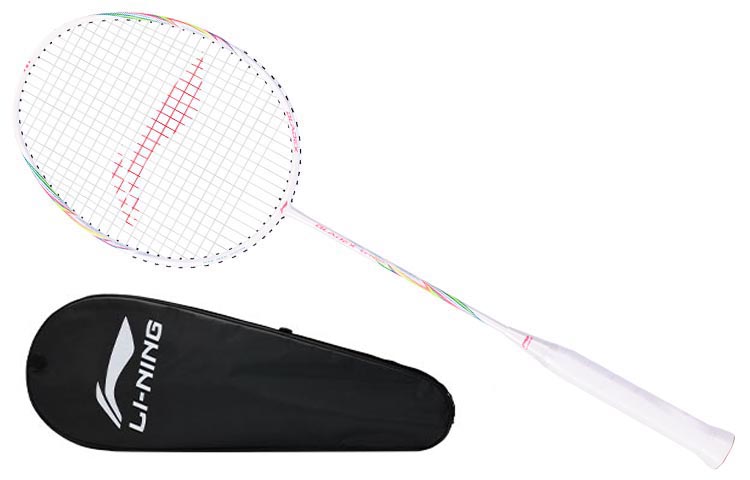Li Ning Sharp Shadow EX LIGHT Full Carbon Badminton Rackets Speed Type Enhanced Swing Speed Entry level 5U/G5 White