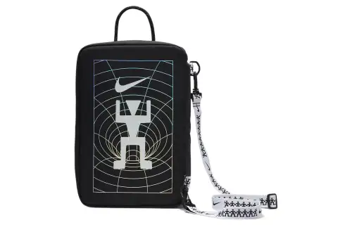 Nike Fabric Shoe Box Storage Bag Unisex Black/White