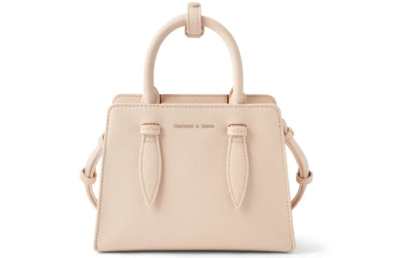 CHARLES&KEITH Pu Bunny Earmuff Handbag Medium Women's Nude Flesh/Black