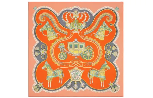 HERMES Scarves Women's Orange
