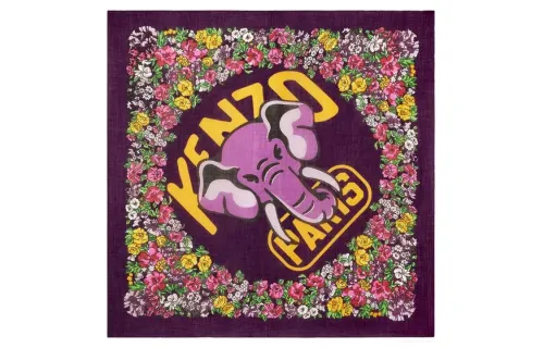 【Previous Season】floral-print logo scarf