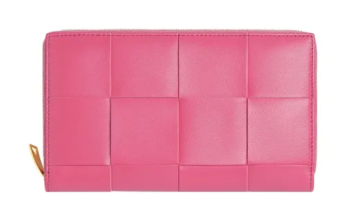 Bottega Veneta Lambskin Wallet Women's Pink
