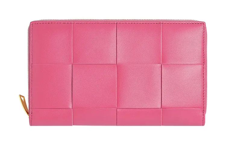 Bottega Veneta Lambskin Wallet Women's Pink