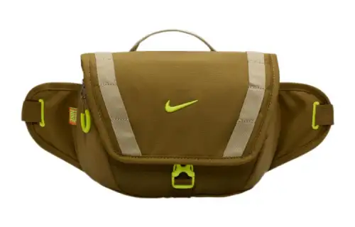 Nike Fabric One Shoulder Crossbody Fanny Pack Regular Unisex Olive Green