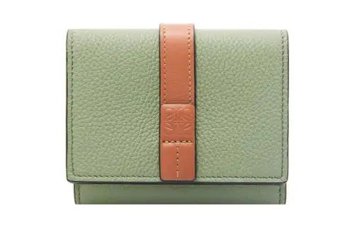 LOEWE Grain Calfskin Wallet Women's Green