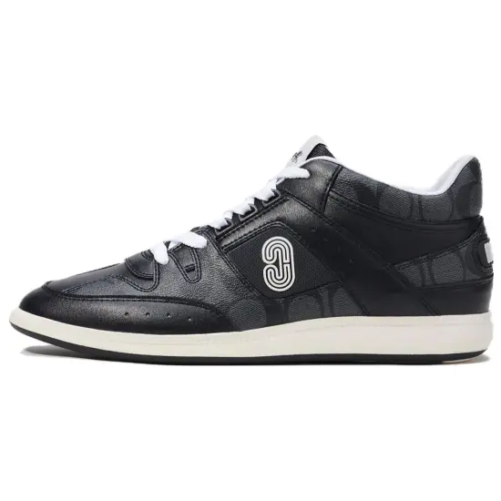 COACH Skateboard Shoes Men Low-Top Black