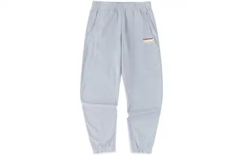 ANTA Life Collection Knitted Sweatpants Men's Gray Moderate Cuffed Pants