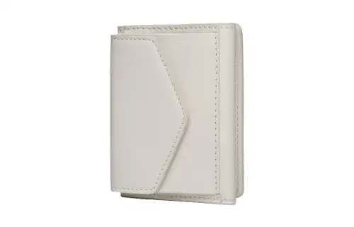 Maison Margiela Leather Wallet Women's Gray White