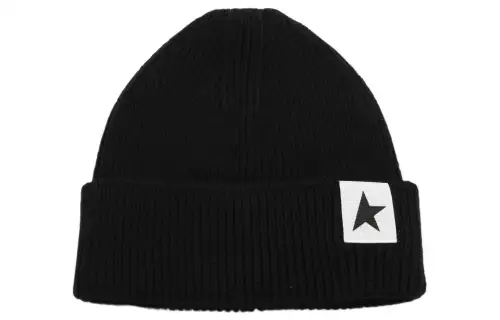 Golden Goose Cotton Beanies Unisex Black