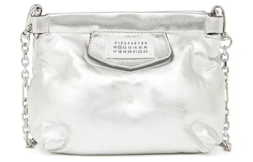 Maison Margiela Lambskin Shoulder Bag, Crossbody Bag Regular Women's Silver