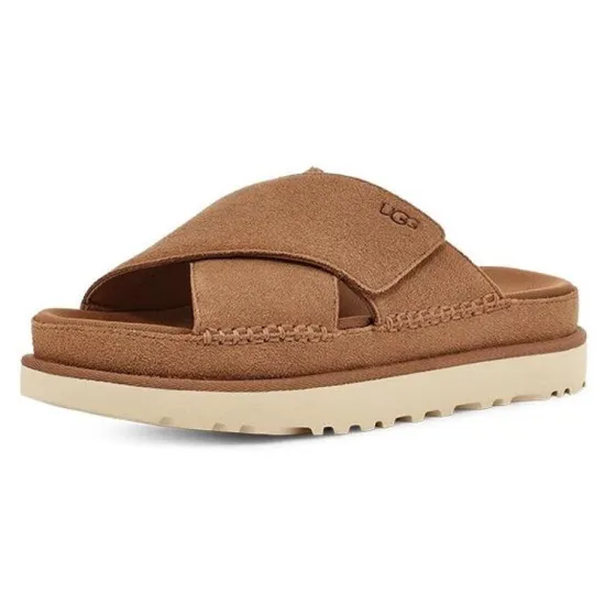 UGG Goldenstar Cross Suede Slides