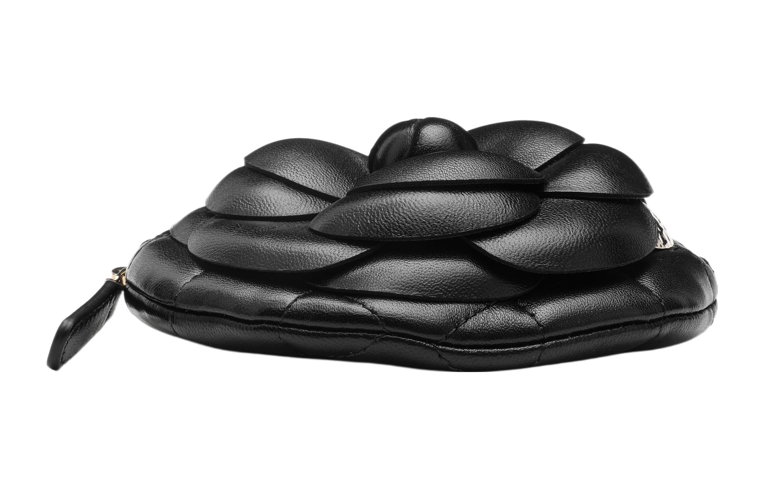 Женская сумка Chanel Camellia (черная) — фото 5