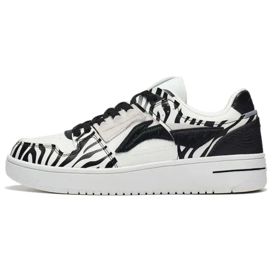 LINING Tianji Series Skateboard Shoes Men Low-Top White Black