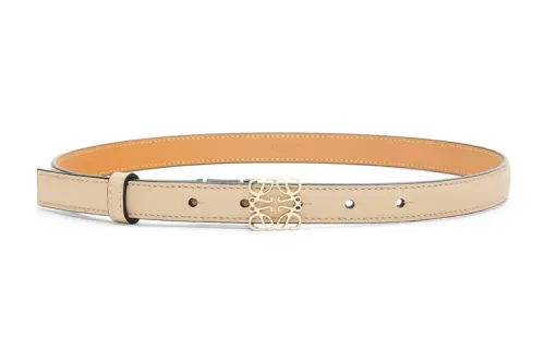 LOEWE Cow Leather Belts Women's Brown Width 2cm