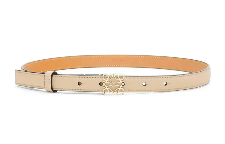 LOEWE Cow Leather Belts Women's Brown Width 2cm