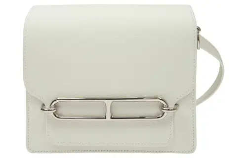 HERMES Roulis Evercolor Calfskin Pig Nose Bag, Shoulder Bag, Crossbody Bag Mini Women's 0U NEW WHITE New White