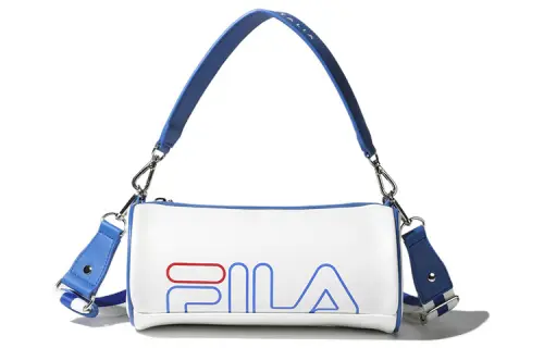FILA Pu Portable Crossbody Bag, Shoulder Bag Mini Unisex Gray White