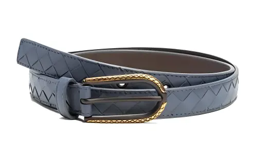 Bottega Veneta Leather Belts Women's Blue /