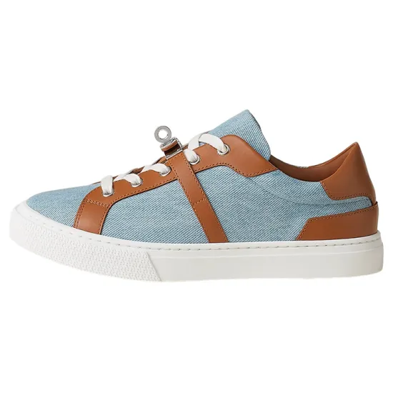HERMES Skateboard Shoes Women's Low-Top Light Blue