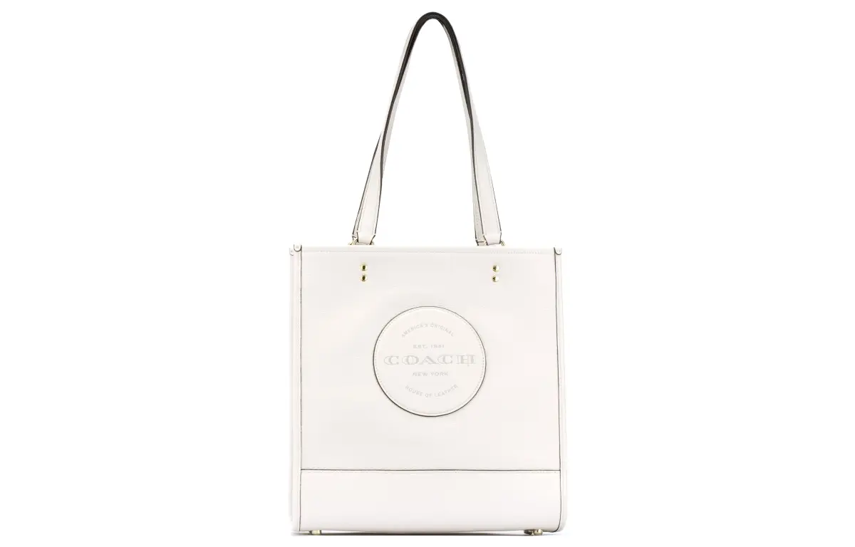 COACH Dempsey Leather Tote Bag, Shopping Bag, Handbag Shoulder Bags Large Women's White