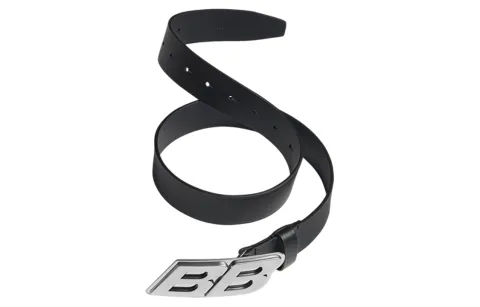 Balenciaga Men's Moto Logo Belt