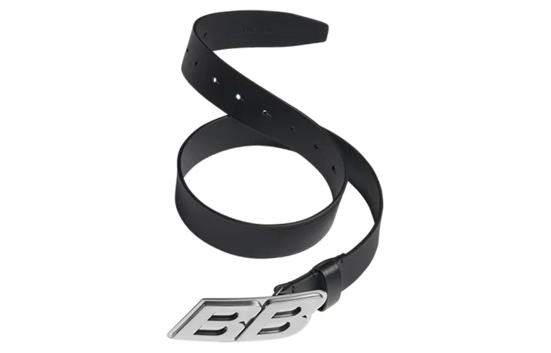 Balenciaga Men's Moto Logo Belt