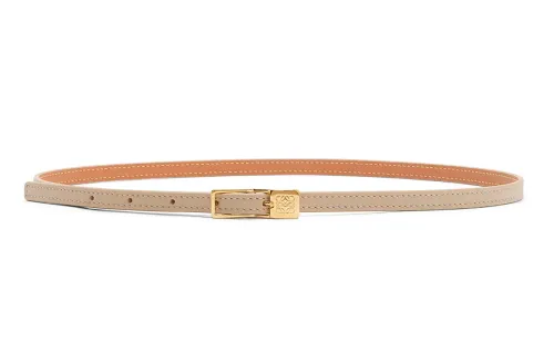 LOEWE Cow Leather Belts Women's Khaki Width 1cm