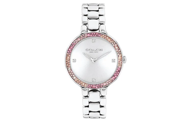 COACH CHELSEA Wrist Watches Quartz Movement Stainless Steel Strap 32mm Silver Dial Women's Watch 30m Water Resistant