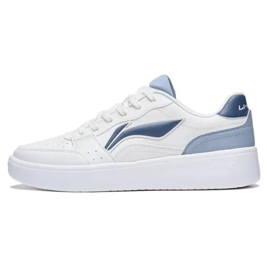 LINING Acer Truncatum Skateboard Shoes Men Low-Top White Blue