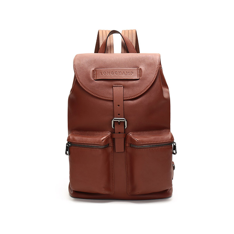 Женский рюкзак LONGCHAMP 3D (коньячный)