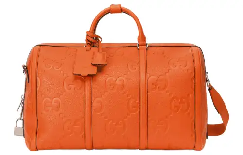GUCCI Leather Handbag, Shoulder Bag, Crossbody Bag, Travel Bag Men's Orange
