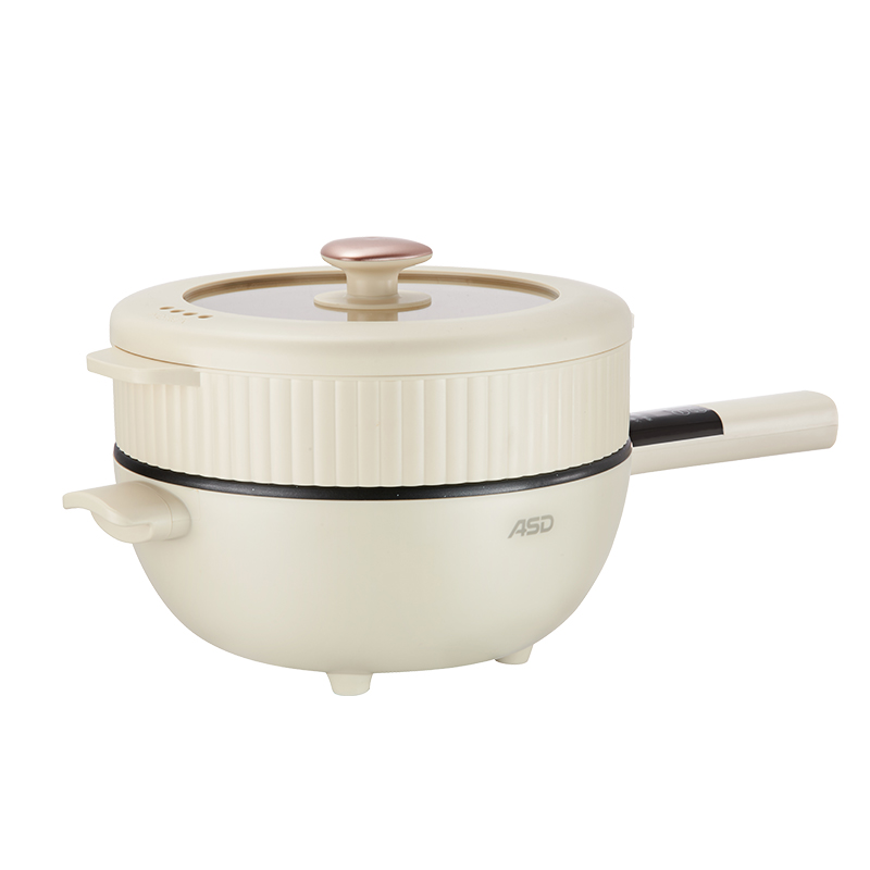 Aistar electric wok integrated cooking pot plug-in multi-function household steaming dormitory electric cooking pot hot pot large capacity with steamer 4L AF-Y28E802A