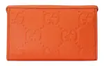 GUCCI Jumbo GG Leather Clutch Men's Orange