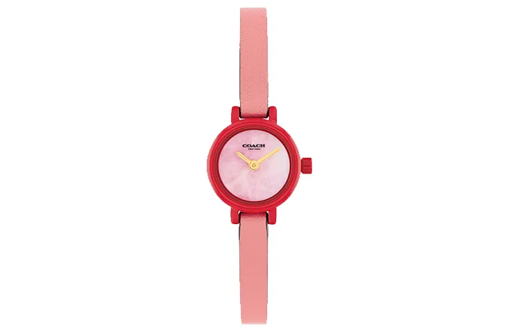COACH GRACIE European/US Watches Fashion Minimalist Style Wrist Watches Quartz Movement Genuine Leather Strap 19mm