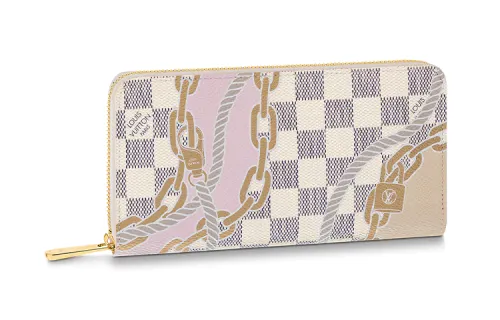 LOUIS VUITTON Canvas Coin Purse Wallet Medium Women's White