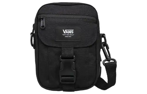 Vans Polyester Shoulder Bag, Crossbody Bag Regular Unisex Black