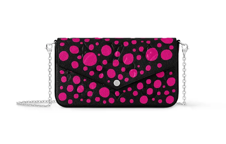 LOUIS VUITTON Lv X Yk Felicie Pochette Black/Fuchsia