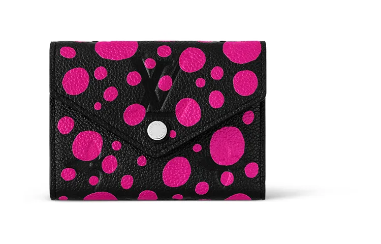 LOUIS VUITTON Lv X Yk Victorine Wallet Black/Fuchsia