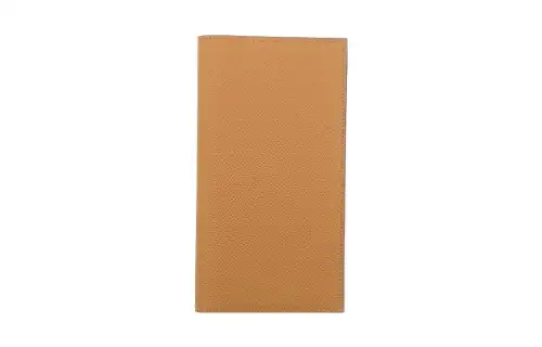 HERMES Epsom Calfskin Card Holder, Wallet Unisex 4B Biscuit Cookie