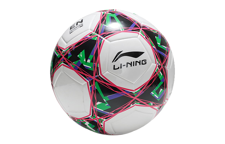 Li Ning Size 5 Soccer Ball TPU Seamless Thermal bonding Unisex Red Green Multicolor