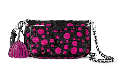 LOUIS VUITTON Lv X Yk Multi Pochette Accessories Black/Fuchsia