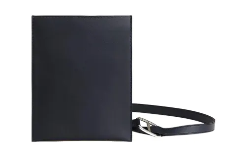 HERMES Pochenplus Swift Calfskin Wallet Men's Bleu Indigo