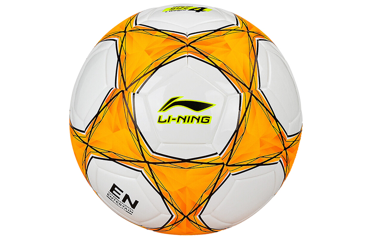 Li Ning Size 4 Soccer Ball TPU Seamless Thermal bonding Unisex White Yellow
