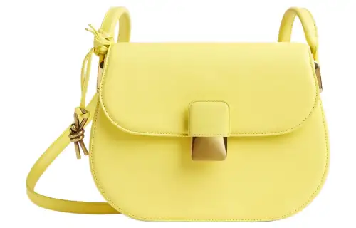 Bottega Veneta Calfskin Shoulder Bag, Crossbody Bag Small Women's Yellow