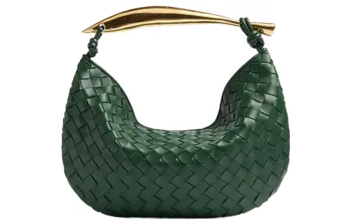 Bottega Veneta Sardine Lambskin Handbag Small Women's Green